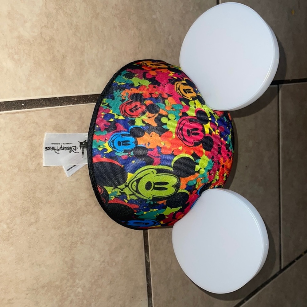 Disney hat, lights up multiple colors, comes from magical kingdom